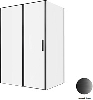 Душевой угол Allen Brau Priority 3.31036.BBA + 3.31048.BBA 140*100*200 см, профиль черный браш