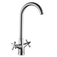 Смеситель Decoroom DR47028 двуручный для кухни с повортным изливом, хром