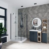 Душевой уголок Niagara Nova NG-6813-08 BLACK Прозрачное стекло  / Черный 90х90