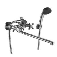 Смеситель Decoroom DR53043 двуручный универсальный с поворотным изливом 30см, хром Смеситель Decoroom DR53043 двуручный универсальный с поворотным изливом 30см, хром