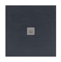 Поддон литьевой камень Aquanet Pleasure 100*100 см, черный