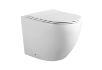 Унитаз напольный приставной безободковый AQUATEK ЕВРОПA Q1902-00 560*360*410 мм, горизонтальный выпуск, тонкое сиденье с механизмом плавного закрывания, крепеж