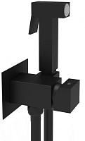Гигиенический душ Paffoni Tweet Square ZDUP112NO, черный матовый Гигиенический душ Paffoni Tweet Square ZDUP112NO, черный матовый