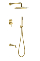 Душевая система с изливом Boheme Uno 464-2-G, золото