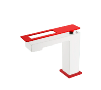 Смеситель для раковины Boheme Q 141-WR, белый/красный