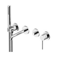 Смеситель Gattoni Circle Two 9105/91C0 Для ванны с ручным душем,  Хром