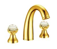 Смеситель для раковины на 3 отверстия Boheme IMPERIALE Presente 337, золото