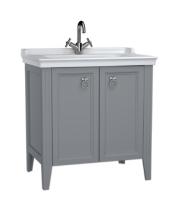 Тумба напольная с раковиной Vitra Valarte 62154 80 см, серый матовый Тумба напольная с раковиной Vitra Valarte 62154 80 см, серый матовый