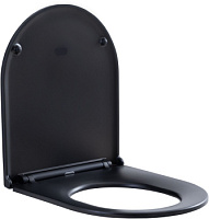 Сиденье для унитаза Aquanet Lake микролифт, черный матовый