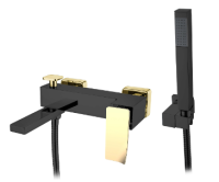 Смеситель для ванны Boheme Q 143-BG.2, черный/золото Смеситель для ванны Boheme Q 143-BG.2, черный/золото