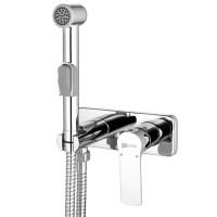 Смеситель Lemark Plus Grace LM1519C с гигиеническим душем, встраиваемый, хром