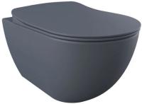 Унитаз подвесной безободковый CREAVIT FREE FE322-11CG00E-0000, ХОЛОДНЫЙ СЕРЫЙ МАТОВЫЙ