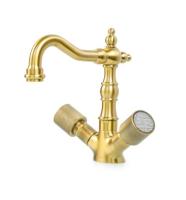 Смеситель для раковины высокий Boheme ROYAL CRYSTAL 312-Royal/CRST, бронза