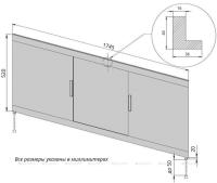 Фронтальная панель раздвижная Aquanet Vita 175 белый, 00267954 Фронтальная панель раздвижная Aquanet Vita 175 белый, 00267954