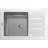 Мойка кухонная Tolero Ceramic Glass TG- 660 Белый / Сталь