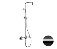 Душевая система термостатическая Remer Elegance EQ32ASSDCFP, черный брашированный хром Душевая система термостатическая Remer Elegance EQ32ASSDCFP, черный брашированный хром