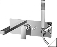 Встраиваемый комплект для ванны и душа Paffoni Tilt TI001BO, белый матовый