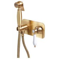 Смеситель Cezares Aphrodite APHRODITE-DIF-02-Bi с гигиеническим душем бронза ручка белая Смеситель Cezares Aphrodite APHRODITE-DIF-02-Bi с гигиеническим душем бронза ручка белая