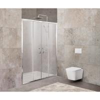 Дверь в нишу BelBagno Unique UNIQUE-BF-2-150/180-P-Cr 150-180*190 см, стекло текстурное/профиль хром