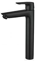Смеситель для раковины Aquanet Static Black AF330-11B высокий, черный матовый