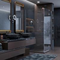 Душевой уголок Ambassador Diamond 12011103R Прозрачное стекло  / Хром R 100х100