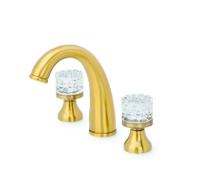 Смеситель для раковины Boheme Crystal 317-CRST, бронза