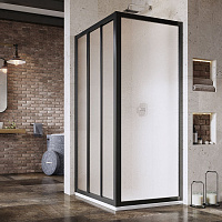 Неподвижная стенка Ravak Supernova APSS-80 940403R2ZG 80*198 см, профиль черный/стекло матовое