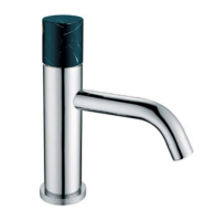 Смеситель для раковины Boheme Stick 121-CR-MR-B, хром/черный мрамор