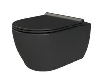 Унитаз подвесной безободковый Boheme Nero 961 черный матовый, сиденье микролифт