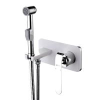 Смеситель Lemark Melange LM4919CW с гигиеническим душем, встраиваемый, хром/белый Смеситель Lemark Melange LM4919CW с гигиеническим душем, встраиваемый, хром/белый