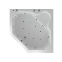 Акриловая ванна с гидромассажем Aquatek Лира LIR150-0000006 150x150 см с фронтальным экраном