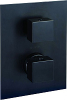 Встраиваемый смеситель для ванны и душа Paffoni Elle LEQ518NO/M термостат, черный матовый