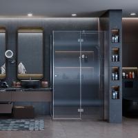 Душевой уголок Ambassador Diamond 12011104R Хром / Прозрачное стекло 120х80