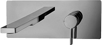 Смеситель для раковины Paffoni Rock RO104ST встраиваемый в стену, сталь