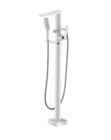 Смеситель напольный для ванны Boheme VENTURO 379-W, белый глянец/хром