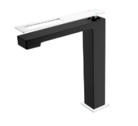 Смеситель для раковины высокий Boheme Q 142-BCR, черный/хром