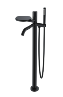 Смеситель для ванны напольный Boheme Stick 129-BB.2, черный матовый