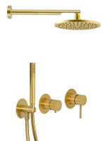 Душевая система Remer X Style X96S02OBG, золото брашированное