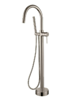 Смеситель для ванны напольный Boheme Uno 469-NB, никель брашированный