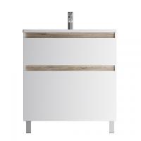 Тумба напольная Am.Pm X-Joy 80 см M85AFSX0802WG, белая/светлое дерево