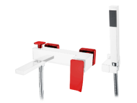 Смеситель для ванны Boheme Q 143-CRR.2, хром/красный Смеситель для ванны Boheme Q 143-CRR.2, хром/красный