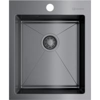 Мойка кухонная Omoikiri Akisame 41-GM new вороненая сталь