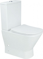 Унитаз напольный безободковый Aquanet Fine Rimless FINE-C белый, сиденье микролифт