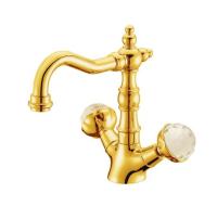 Смеситель для раковины Boheme IMPERIALE Presente 332, золото