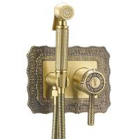 Смеситель Lemark Jasmine LM6619B с гигиеническим душем, встраиваемый, бронза