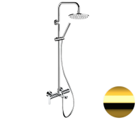 Душевая система с изливом Remer Class Line L34X7MMM20DO, золото глянцевое Душевая система с изливом Remer Class Line L34X7MMM20DO, золото глянцевое