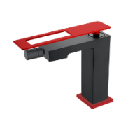 Смеситель для биде Boheme Q 146-BR, черный/красный