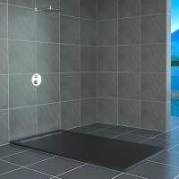 Душевой поддон RGW Stone Tray STM-118G Графит / Хром 80х110