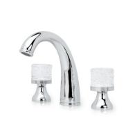 Смеситель для раковины на 3 отверстия Boheme Crystal 277-CRST, хром