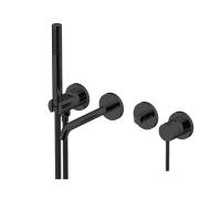 Смеситель Gattoni Circle Two 9105/91NO для ванны с ручным душем, Черный матовый Смеситель Gattoni Circle Two 9105/91NO для ванны с ручным душем, Черный матовый